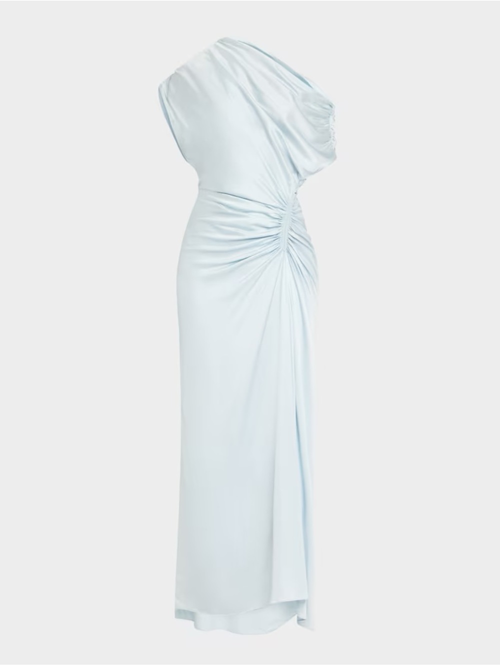 A.L.C.
Penny One-Shoulder Ruched Satin Gown
